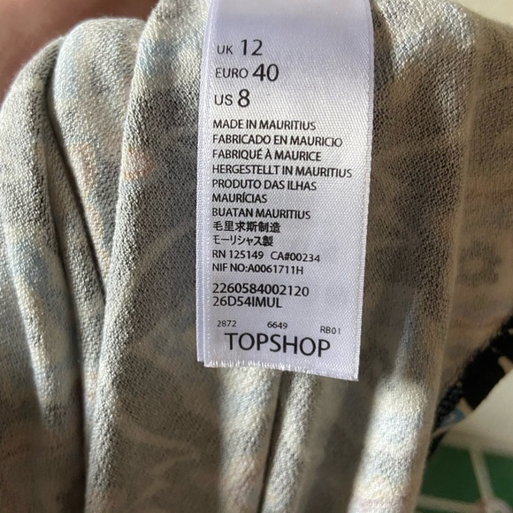 TopShop Black & Blue Argyle Diamond Print Sleeveless Dress - Women’s Size 8 - Picture 6 of 9